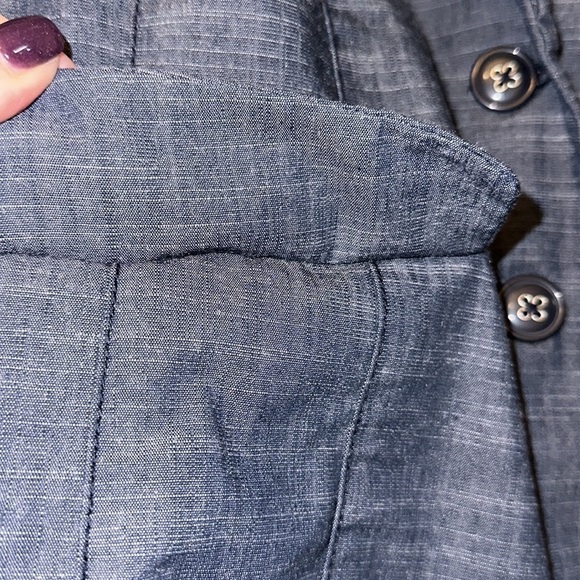 Marisa Christina blazer denim chambray peplum ruffle - Picture 4 of 8